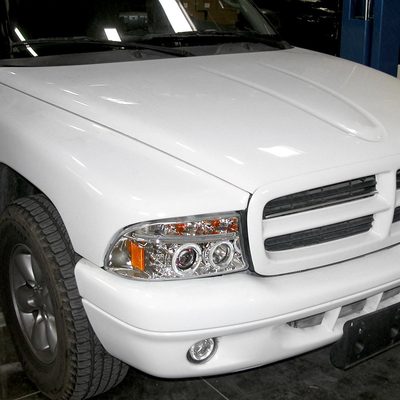 1997-2004 Dodge Dakota/ 1998-2003 Durango Dual Halo Projector Headlights Chrome