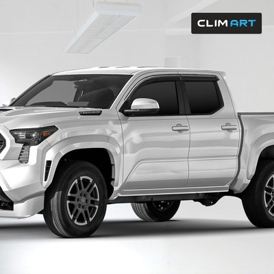 Clim Art Wind Deflectors for Toyota Tacoma Double Cab 2024-2026 Dark Smoke 4Pcs