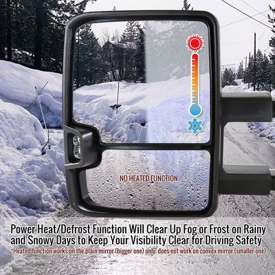1999-2002 Chevy Silverado/Tahoe/Sierra/Yukon/XL Heated Towing Mirrors Smoke