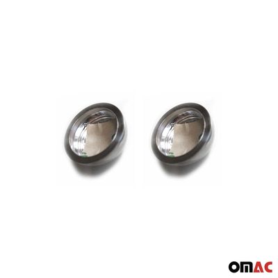 1998-2007 Smart ForTwo Turn Signal Handle Cap Cover Trim Stainless Steel Chrome 2 Pcs