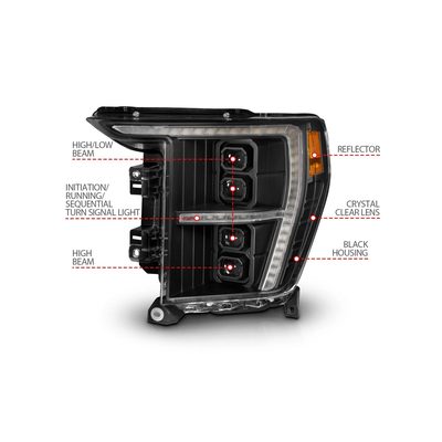 Anzo Z-Series LED Projector Headlights 111593X-L&ANZ-111593X-R
