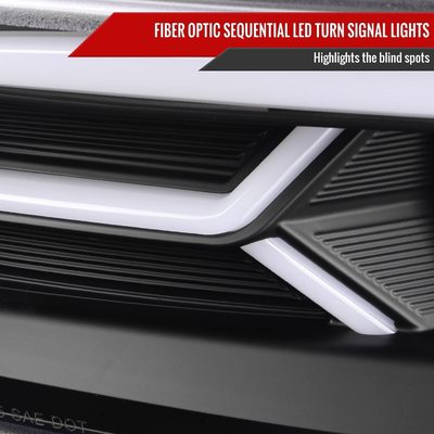 2015-2023 Dodge Charger LED Projector Headlights LED Turn Signal Black