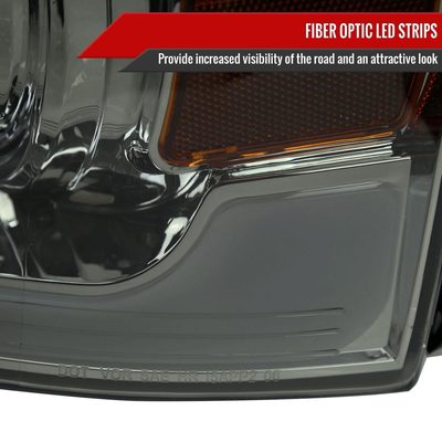 2004-2008 Ford F-150/06-2008 Lincoln Mark LT Projector Headlights LED Bar Smoke