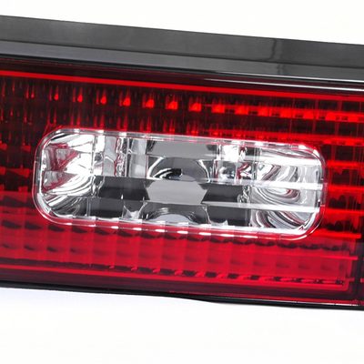 1989-1994 Nissan 240SX S13 HB Tail Lights & Trunk Light Chrome/Red Clear