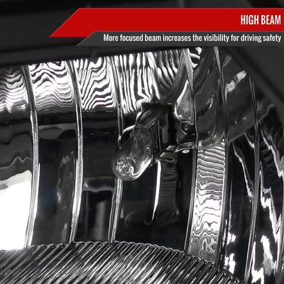 2002-2009 Chevy Trailblazer Projector Headlights LED Light Strip Matt Black