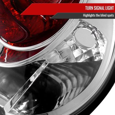 1998-2005 VW Beetle Tail Lights Chrome Housing/Clear Lens