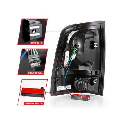 Anzo Red and Chrome LED Tail Lights 311320