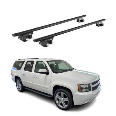 2007-2014 Chevrolet Suburban 1500 Roof Rack Cross Bars Black Carrier 2 Pcs