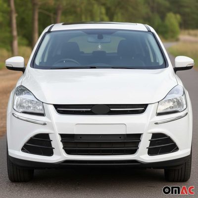 Front Rear Bumper Corner Protector Guard Trim Anti Scratch Silver 4 Pcs