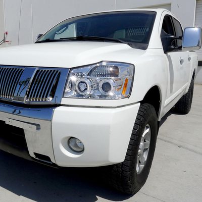 2004-2015 Nissan Titan/ 2004-2007 Armada Dual Halo Projector Headlights Chrome