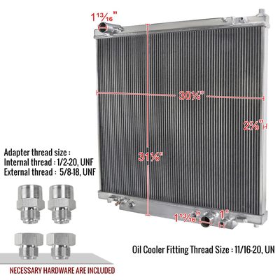 1999-2004 Ford F-250 F-350 F-450 F53 6.8L V10/ 7.3L V8 Diesel 3Row Radiator