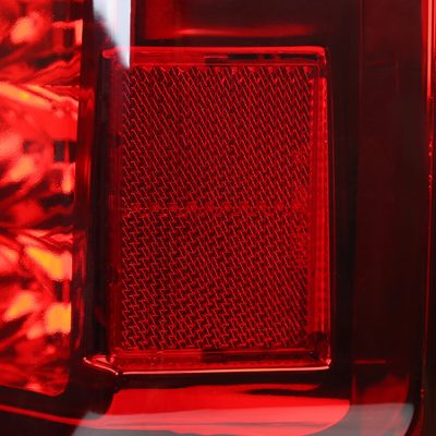 2005-2015 Nissan Armada LED Tail Lights Chrome Housing/Red Clear Lens