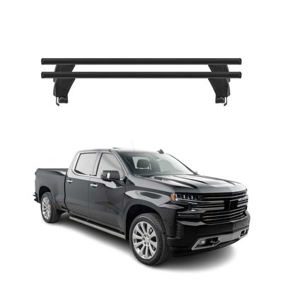 2019-2026 Chevrolet Silverado 1500 2500 Roof Rack Cross Bars Silver