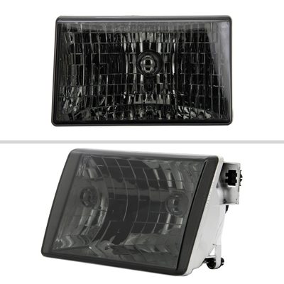 1993-1998 Jeep Grand Cherokee Factory Style Headlights Chrome/Smoke Lens