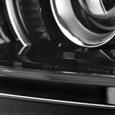 2014-2015 Chevy Silverado 1500 Projector Headlights Glossy Black/Clear Lens