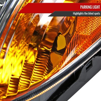2001-2003 Toyota RAV4 Factory Style Headlights Chrome Housing/Clear Lens