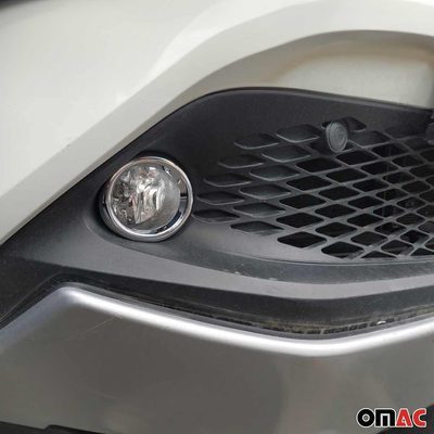 2018-2022 Toyota C-HR Fog Light Lamp Bezel Cover Stainless Steel Silver 2 Pcs
