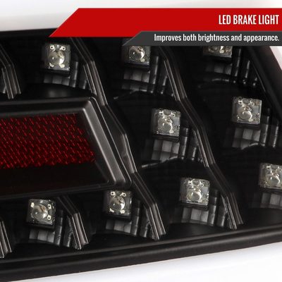 2015-2021 Subaru WRX Sequential White Bar LED Tail Lights Matte Black/Clear