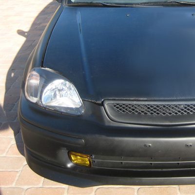 1996-1998 Honda Civic H3 Fog Lights Kit Chrome Housing/Yellow Lens