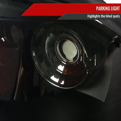 1987-1993 Ford Mustang Crystal Headlights Chrome Housing/Smoke Lens