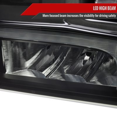 2019-2021 Chevy Silverado 1500 Full LED Projector Headlights LED Signal Smoke