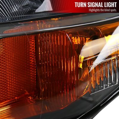2012-2013 Honda Civic Coupe/ 2012-2015 Civic Sedan Crystal Headlights Matt Black