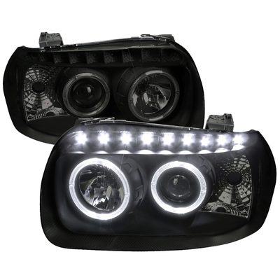 2005-2007 Ford Escape Dual Halo Projector Headlights SMD LED Light Black/Smoke