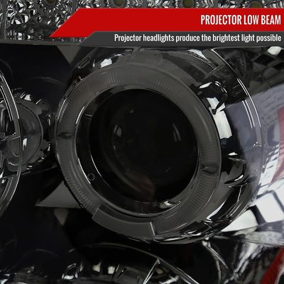 2005-2007 Ford Escape Dual Halo Projector Headlights LED Light Chrome/Smoke