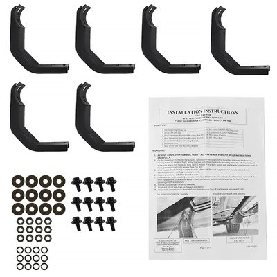 2005-2024 Nissan Frontier Crew Cab 3" Black S.Steel Side Step Nerf Bars