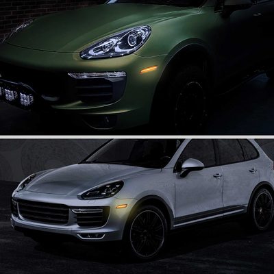 For Porsche Cayenne 958 2015-2018 Front Bumper LED Side Marker Turn Signal Lights Chrome Housing Smoked Lens