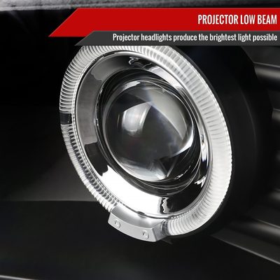 2004-2012 Chevy Colorado/ GMC Canyon Dual Halo Projector Headlights Matt Black