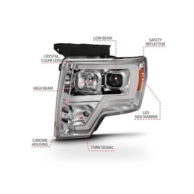 Anzo Chrome Switchback Projector Headlights 111444