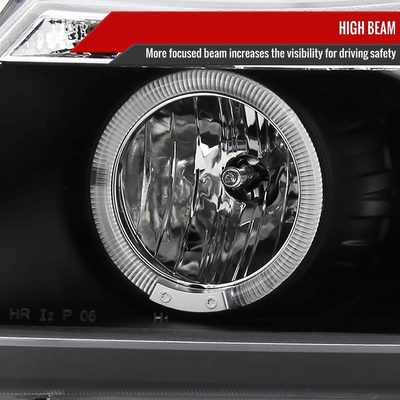2006-2008 BMW E90 3 Series Sedan Dual Halo Projector Headlights LED Black