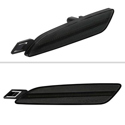 For Porsche Cayenne 958 2015-2018 Front Bumper LED Side Marker Turn Signal Lights Chrome Housing Smoked Lens