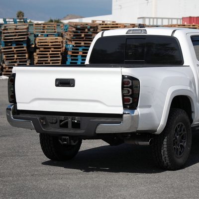 2016-2022 Toyota Tacoma Sequential Signal LED Tail Lights Glossy Black/Smoke