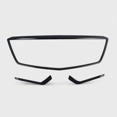2020-2024 Cadillac XT5 Grille Overlay Gloss Black 3Pcs ABS Plastic