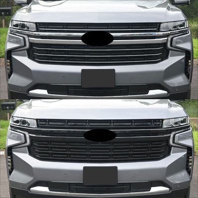 2021-2024 Chevrolet Suburban / Tahoe Grille Overlay Gloss Black 5Pcs ABS Plastic