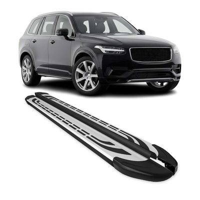 2016-2026 Volvo XC90 Running Boards Side Steps Silver & Black