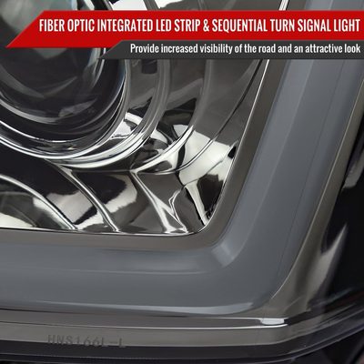 2004-2015 Nissan Titan / 04-2007 Armada LED C-Bar Headlights Signal Smoke