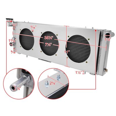 1991-2001 Jeep Cherokee/Comanche 2.5L/4.0L 3 Row Radiator with Fan Shroud
