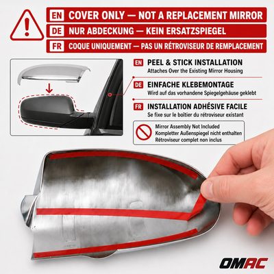 2012-2019 BMW 3 Series F30 F31 F34 Side Mirror Cover Caps Carbon Fiber Black 2Pcs