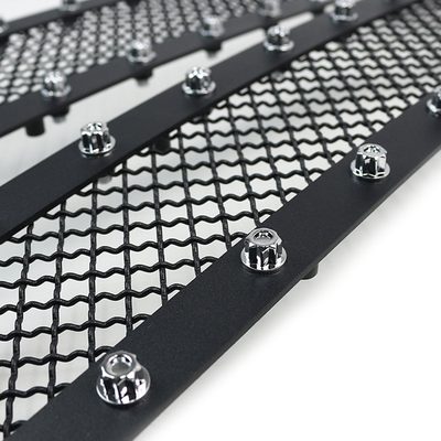 2003-2006 Chevy Silverado/Avalanche Rivet Black Steel 2PC Mesh Grille Insert