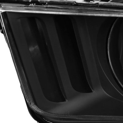2005-2009 Ford Mustang H1 Projector Headlights Matte Black/Clear Lens