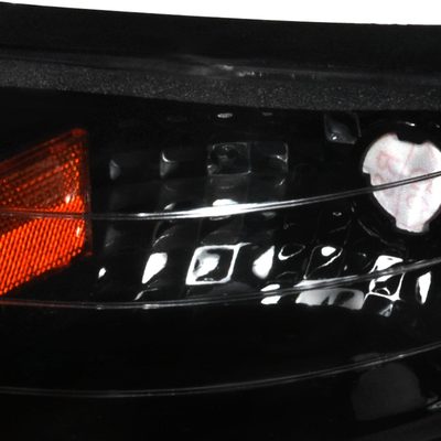 1994-1998 Ford Mustang Corner Parking Turn Signal Lights Amber Matt Black
