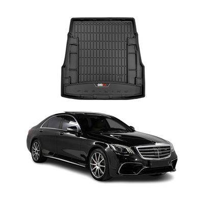 2014-2020 Mercedes S Class W222 Sedan Premium Cargo Liner Trunk Mat All Weather Heavy Duty Black