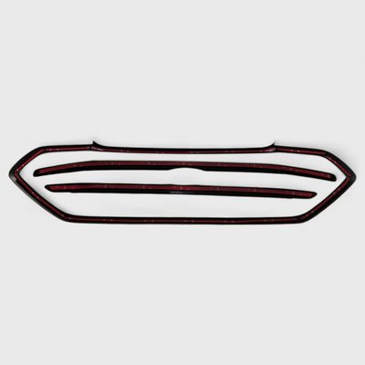 2018-2022 Ford Ecosport Grille Overlay Gloss Black 3Pcs ABS Plastic