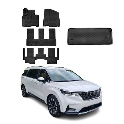 2022-2026 Kia Carnival Floor Mats & Cargo Liner Full Set All Weather Black