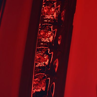 2011-2013 Ford Fiesta Hatchback LED Tail Lights Chrome Housing/Red Lens