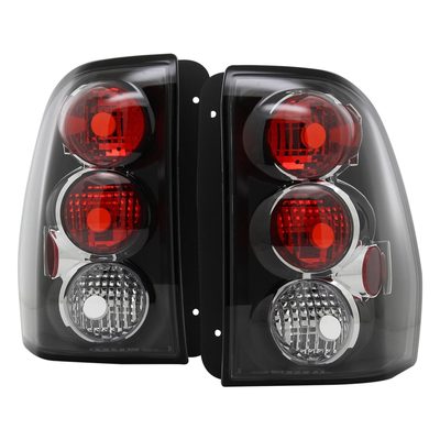 2002-2009 Chevrolet Trailblazer Tail Lights Matte Black Housing/Clear Lens