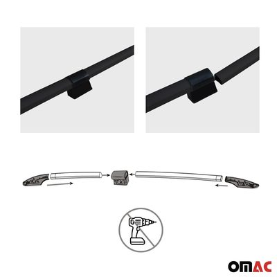 2014-2026 RAM ProMaster 1500 2500 3500 Roof Rack Rails Side Rails Black